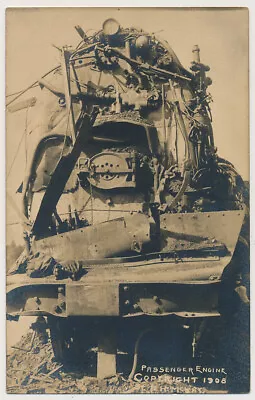 TRAIN ENGINE WRECK NPRR ? Missoula MT Montana RPPC Real Photo RH McKay Postcard • $24.95