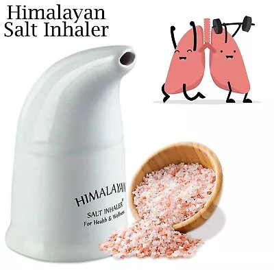 Salt Breath Therapy Pipe Inhaler Natural Himalayan Asthma Improve With Salt • £11.99