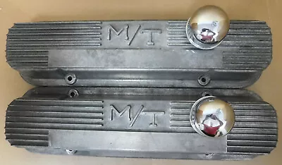 M/T 140R-58B Vintage Valve Covers Pontiac V8 Polished Finned  • $274.99
