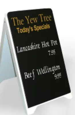 A-BOARD PAVEMENT SIGN PLASTIC WITH BLACKBOARD SHOPS CAFES SANDWICH BAR 480x815MM • £96.99