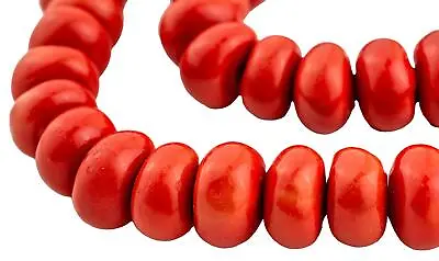 Round Moroccan Cherry Resin Beads 17mm Morocco African Red Large Hole Handmade • $25