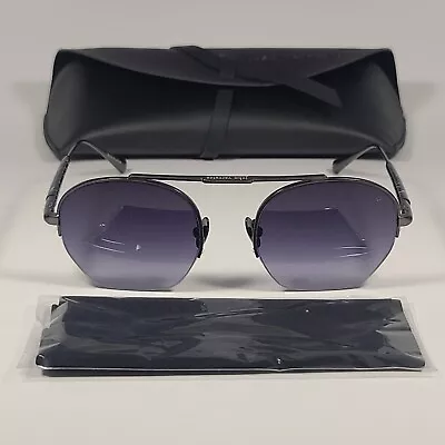 John Varvatos Men's Half Rim Pilot Sunglasses V534 Gunmetal Frame Gray Gradient • $149.99