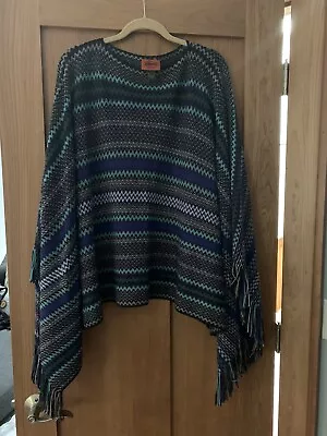 Missoni Poncho Blue Green Worn Twice! Perfect Condition • $80