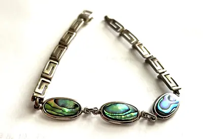 Abalone Shell Gemstone Handmade 925 Sterling Silver Bracelet/Anklet 8  • $28