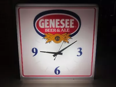 Vintage Genesse Beer Light Up Clock (Works) • $99.95