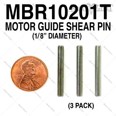 MotorGuide Prop Drive Shear Pin 3-PACK - 1/8  Diameter - Stainless - MBR10201T • $11.98
