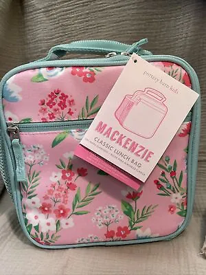 Pottery Barn Kids McKenzie Lunchbox Pink/Aqua Floral New • £19.29