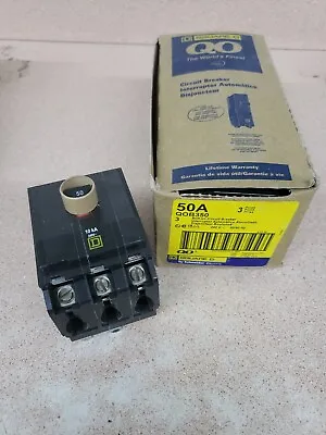 1) New! Square D QOB350 50 A Miniature Circuit Breaker 240V 3 Pole 3 Phase • $80.99