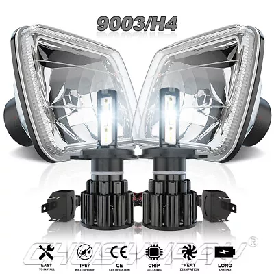 7  X 6  Inch Sealed Beam Headlight Conversion High/Low Beam H4 LED Bulbs Kit • $119.99