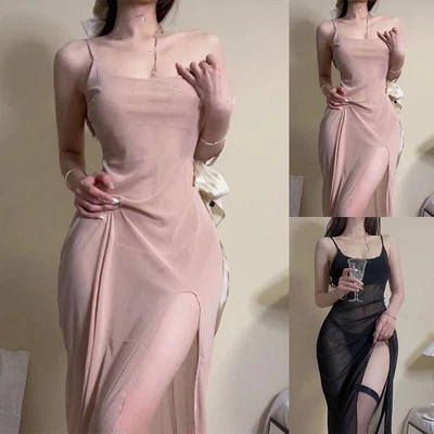 $18.04 • Buy Sleep Dress Womens Sleepwear Small Clothing Comfortable Lace High Slit Lingeries