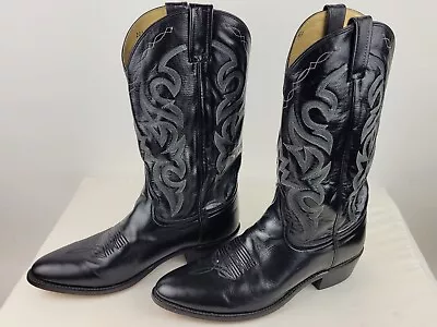 Dan Post Milwaukee Black 13  Leather Cowboy Western Boots DP2110R Men's Size 10 • $69.95