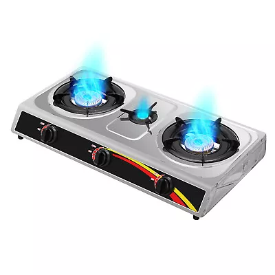 430 Stainless Steel Ceramic Ignition Gas Stove Kitchen Cooktop With 3 Stove Rack • $41.92