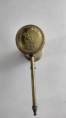 Vintage  Brass Eagle Pump Oiler No. 66 Oil Can Pump Oiler Can Long Straight Spou • $50