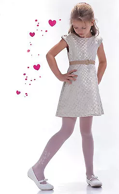 White Transparent Tights First Holy Communion Bridesmaid Girl Party Pantyhose T6 • £4.99