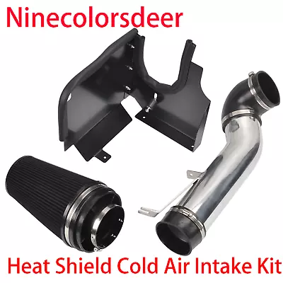 For 99-07 Chevy GMC V8 4.8L/5.3L/6.0L 4  Cold Air Intake Kit Heat Shield Black • $48.65