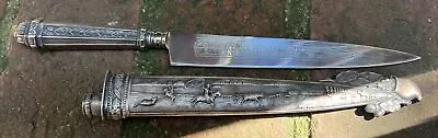 Vintage Elmo Inox Gaucho Knife /w Silver Scabbed Horses Western Cattle • $85