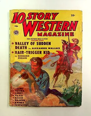 10 Story Western Magazine Pulp Feb 1954 Vol. 48 #3 VG- 3.5 Low Grade • $3