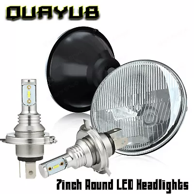 Pair 7 Inch Round LED Hi/Lo Beam Headlights Bulbs For Ford F100 F150 F250 Truck • $105.87