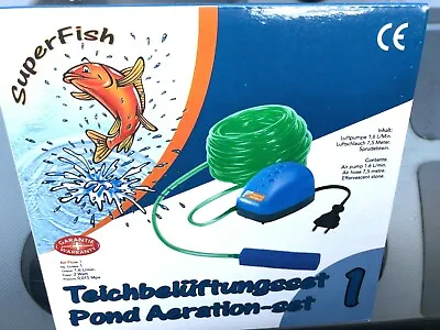 £12.99 • Buy SuperFish Air Pump Mini Aquarium Fish Tank Air Pump Kit With Airline & Airstone