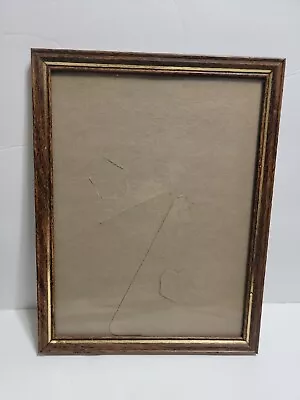 Vintage Ornate Metal Faux Wood Gold Retro PICTURE FRAME Photo 8x10 • $16.96