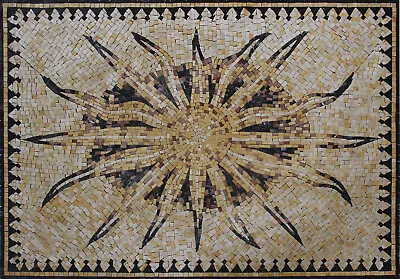 Sun Wall Art Mosaic Marble Stone Tile Rectangle • $485