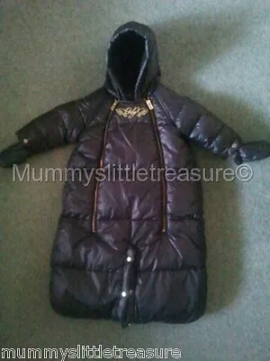 Baby K By Myleene Klass Black Snowsuit Pramsuit 3-6 Months Vgc • £19.99