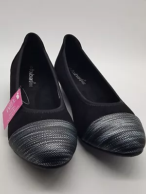 Ladies Boulevard Casual Slip On Wide Fit Ballerina Casual Flat Shoes Sizes 5 & 6 • £14.95