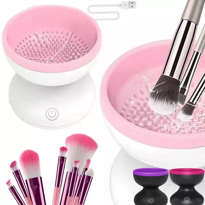 Electric Makeup Brush Cleaner Machine Automatic Cosmetic Brushes Fast Clean Tool • $20.98