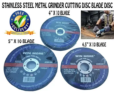 $514.99 • Buy 10 Pcs 4  4.5  5 Inch Stainless Steel Metal Wheel Grinder Cutting Disc Blade 