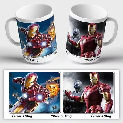 MARVEL PERSONALISED Mug Ceramic Or Unbreakable Avengers Iron Man Super Heroes • £8.99