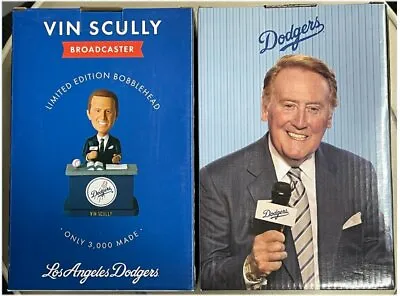 2 Vin Scully Bobble Heads Bobblehead 1 Limited To 3000 And One At Desk Brand-new • $549.99