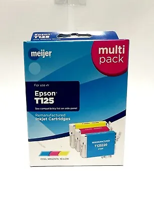 Meijer Remanufactured Ink Cartridges For Epson T125 - COLOR (C M Y) • $5.98