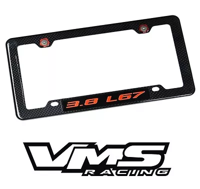 Vms 1 Carbon Fiber Look License Plate Frame For Chevy 3.8 L67 Rdbk • $20.95