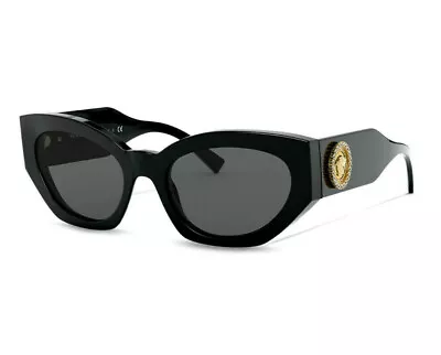 $349.95 • Buy NEW Genuine VERSACE Medusa Crystals Black Gold Sunglasses Mod VE 4376B GB1/87