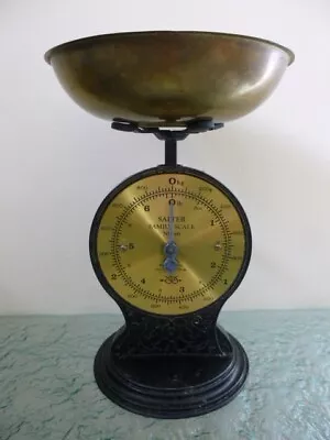 Salter Family Scale No.46 Top Loading Kitchen Scales With Brass Bowl • £44.99