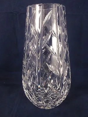 WATERFORD CRYSTAL Vase 9  LARGE Pear Shape GOTHIC MARK ~ EXCELLENT • $124.95