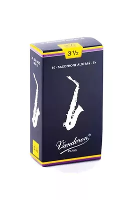 Vandoren Traditional Alto Saxophone Reeds Strength 3.5 (Box Of 10) • $24.95