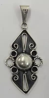 Vintage Sterling Silver 925 MEXICO Necklace Pendant 13g • $59.99