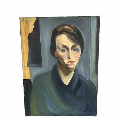 Portrait Painting. Mid Century 1950s Signed By Artist Uta Von Bern • $23.20