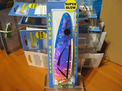 Moonshine Lures 4 1/2  Magnum Salmon Trolling Spoon / RV Series Blue Flounder • $11.87