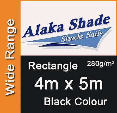 Extra Heavy Duty Shade Sail Black Rectangle 4x5m 4m X 5m 4 By 5m 4 X 5m 4mx5m • $171.50