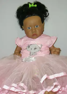 Adorable Lifesize Vinyl & Cloth African American Reborn Baby Doll • $14.99