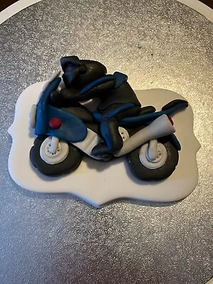 Motorbike..motorbike+rider Plaque  Edible Cake Topper Decorations • £7.99