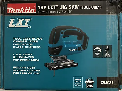 Makita XVJ03Z 18 Volt Cordless Jigsaw (bare) FREE SHIPPING • $102