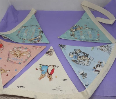 £10 • Buy Peter Rabbit Bunting.  Fabric. Handmade. Nursery, Child's Bedroom. Party