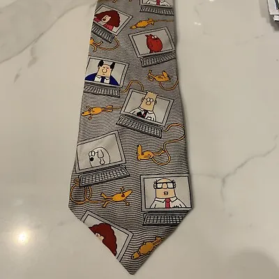 Dilbert Cartoon Novelty Mens Silk Dress Tie • $9.80