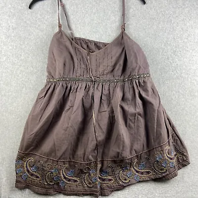Motherhood Cami Tank Top Womens Sz Large L Dusty Mauve Embroidered Nursing Wear • $17