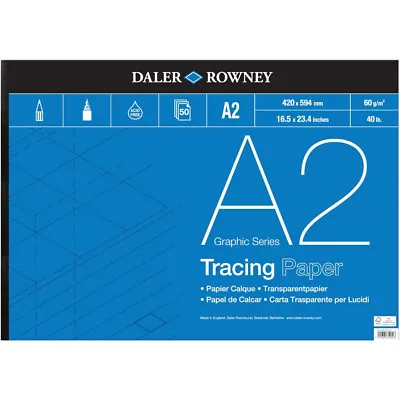 Daler Rowney Tracing Paper Pad - 60 Gsm - A2 • £24.95