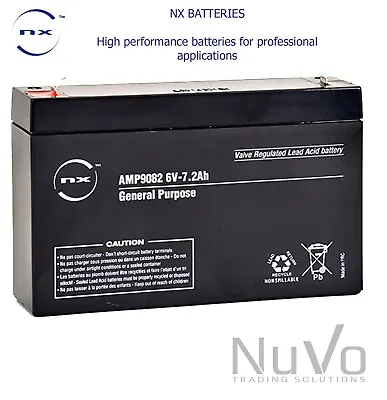 £11.59 • Buy NX-POWER 6V 7.2ah/7ah Battery - Toy Car, Peg Perego Injusa Feber