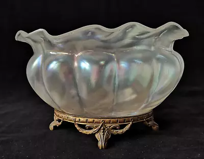 Art Nouveau Walsh Oval Iridescent Glass Jardiniere/Flower Trough Stand Rd540925 • £115